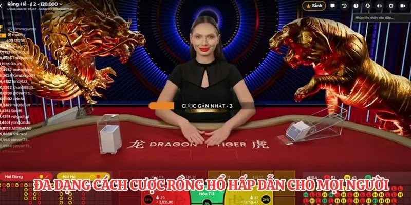 Đa dạng cách cược Rồng Hổ hấp dẫn cho mọi người